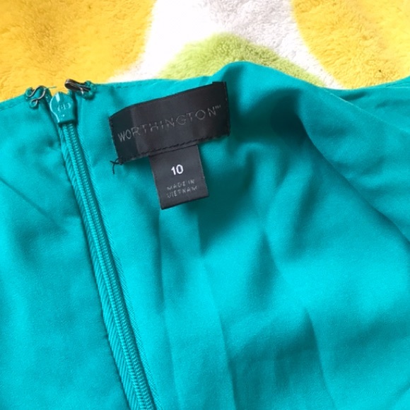 ✨3 for $10✨ Teal Worthington Work Dress - Picture 4 of 6